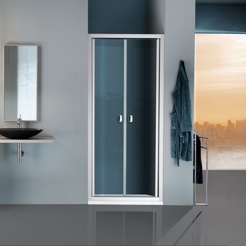 Paroi de douche battante - B7830 - SAMO - en niche / en verre trempé / en verre transparent