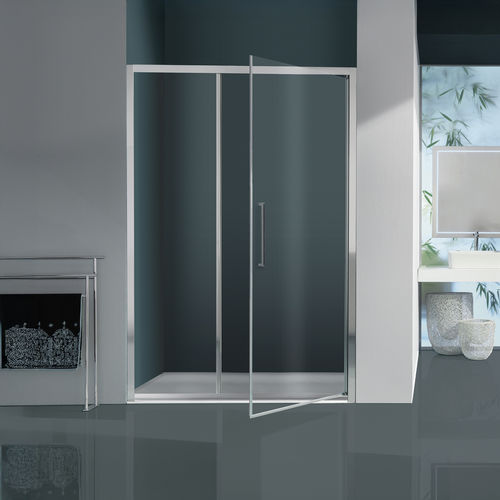 Paroi de douche fixe - B7870 - SAMO - pivotante / en niche / en verre trempé