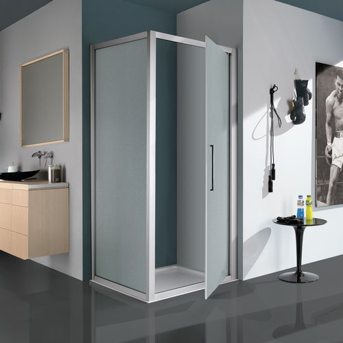 Paroi de douche à pivot - B7802 - SAMO - carrée / d'angle / en verre trempé
