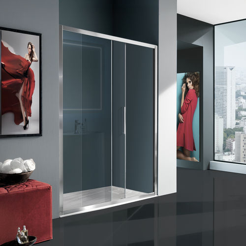 Paroi de douche coulissante - B7880 - SAMO - fixe / en niche / en verre trempé
