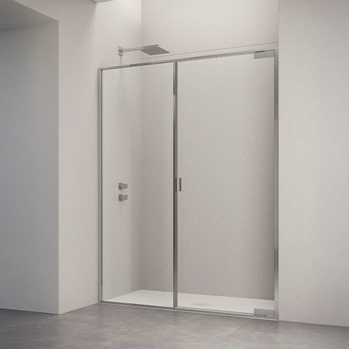 Paroi de douche battante - PORTA BATTENTE PIVOT SU FISSO IN LINEA B1740 - SAMO - rectangulaire / en niche / en verre trempé