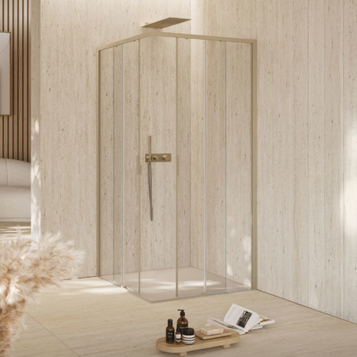 Paroi de douche coulissante - SIDE CORNER PANEL WITH TWO SLIDING DOORS B2700 - SAMO - rectangulaire / d'angle / d'angle