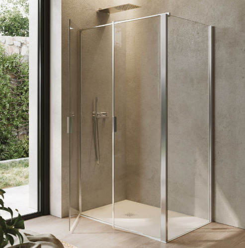 Paroi de douche battante - POLARIS Super - SAMO - angulaire / d'angle / en verre trempé