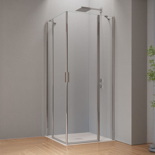 Paroi de douche battante - HINGED DOOR WITH INLINE FIXED PANEL + HINGED DOOR WITH INLINE FIXED PANEL B2910 - SAMO - rectangulaire / d'angle / d'angle