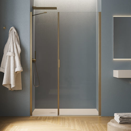 Paroi de douche battante - HINGED DOOR ON FIXED INLINE B2830 - SAMO - rectangulaire / en niche / en verre trempé