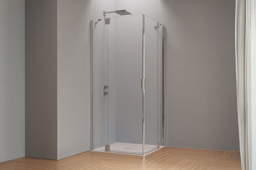 Paroi de douche battante - POLARIS SUPER - SAMO - d'angle / en verre trempé / en verre sérigraphié
