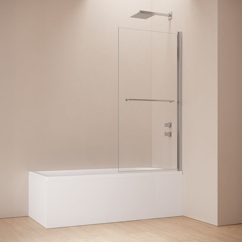 Pare-baignoire battant - HINGED WALL WITH TOWEL HOLDER B8675 - SAMO - à gauche / à droite / en verre trempé