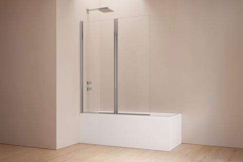 Pare-baignoire pliant - BH - SAMO - en verre trempé / 2 volets / en verre dépoli