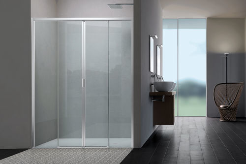 Paroi de douche fixe - AMERICA QUATTRO SP - SAMO - en verre trempé / en verre transparent / satinée