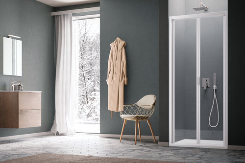 Paroi de douche va-et-vient - AMERICA QUATTRO SP - SAMO - en verre trempé / en verre satiné / en verre transparent