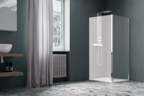 Paroi de douche fixe - AMERICA QUATTRO SP - SAMO - d'angle / en verre trempé / en verre satiné