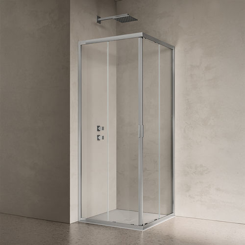Paroi de douche coulissante - COMPLETE SLIDING DOOR CORNER B6412 - SAMO - d'angle / d'angle / réversible