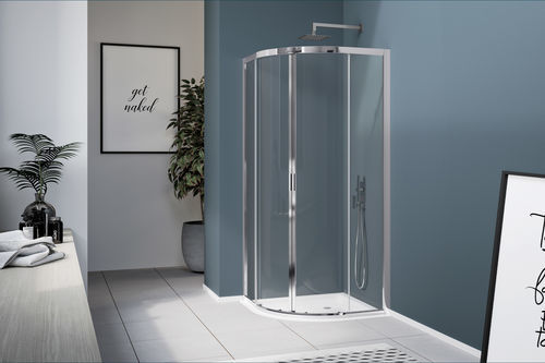 Paroi de douche coulissante - AMERICA QUATTRO - SAMO - fixe / courbée / carrée