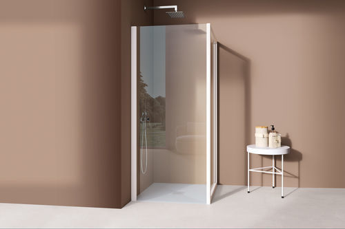 Paroi de douche fixe - AMERICA QUATTRO - SAMO - en verre trempé / en verre transparent / en verre sérigraphié