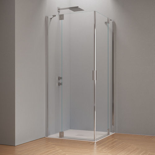 Cabine de douche en profilé aluminium - POLARIS SUPER - SAMO - en verre trempé / avec porte battante / d'angle