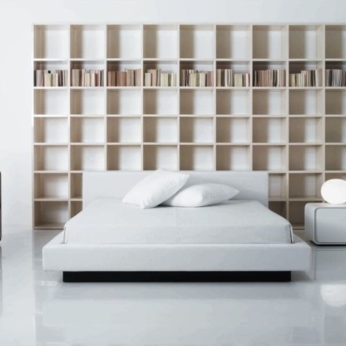Lit double - JAPO - Tisettanta - contemporain / tapissé / avec tête de lit