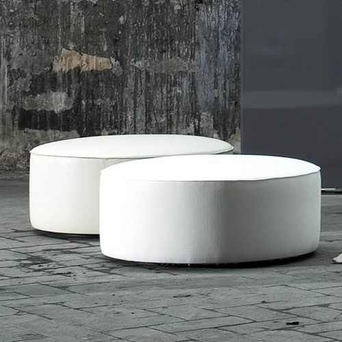 Ottoman contemporain - KOMPASSO - Tisettanta - en tissu / en cuir / rond
