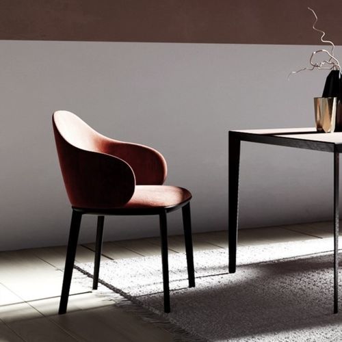 Chaise en tissu - BELLAGIO - Tisettanta - contemporaine / d'intérieur / en cuir