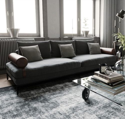 Canapé contemporain - RIALTO - Tisettanta - en tissu / en cuir / avec accoudoirs