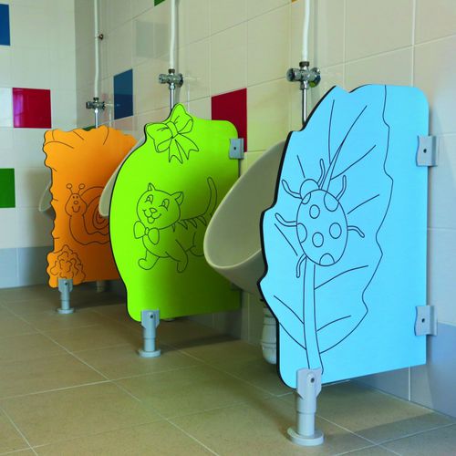 Séparation pour urinoirs pour école maternelle - SANITEC - PAREO