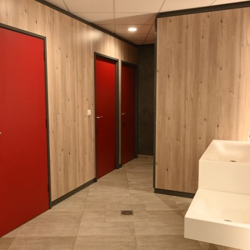 Système de cloison fixe - SANI-MODULE SYSTEM - SANITEC - PAREO - de bureau / pour sanitaires