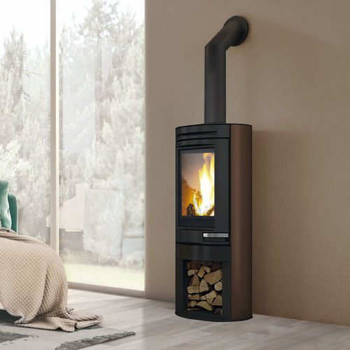 Poêle à bois - TALLY EVO - EDILKAMIN - 5 kW - 10 kW / à poser / contemporain