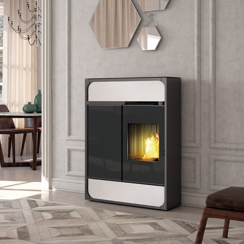 Poêle à granulés - BILD UP - EDILKAMIN - 5 kW - 10 kW / à poser / contemporain