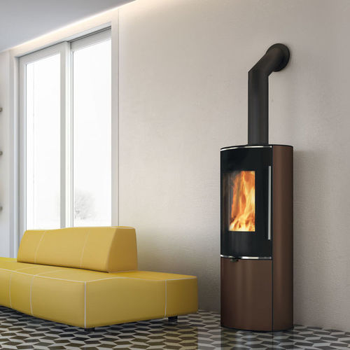 Poêle à bois - TALLY UP EVO - EDILKAMIN - 5 kW - 10 kW / à poser / contemporain