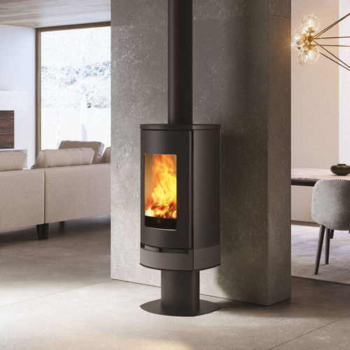 Poêle à bois - CODE J EVO - EDILKAMIN - 5 kW - 10 kW / sur pieds / contemporain