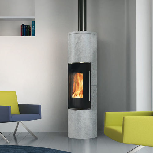 Poêle à bois - TALLY UP S EVO - EDILKAMIN - 5 kW - 10 kW / à poser / contemporain