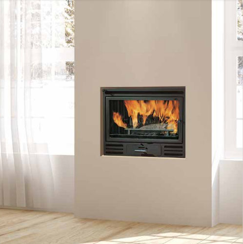 Insert de cheminée à bois - RIGA 54 - EDILKAMIN - en fonte / à convection forcée / contemporain