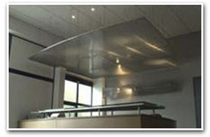 Faux-plafond en bois - ANDRITZ EUROSLOT Architecture - en panneaux / grillagé / avec ossature cachée