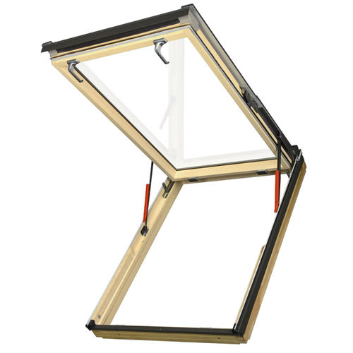 Fenêtre de toit en bois - FEP P2 - FAKRO - à pivot / à double vitrage / acoustique