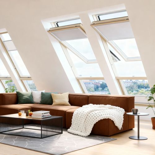Fenêtre de toit en aluminium - FDP-X P50 APMX - FAKRO - en pin / bois-alu / à pivot