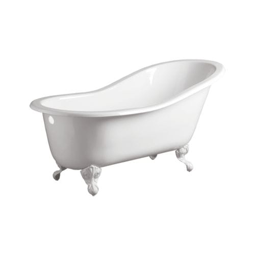 Baignoire ovale - 30100 - SIMAS ACQUA SPACE - sur pieds / en fonte / blanche