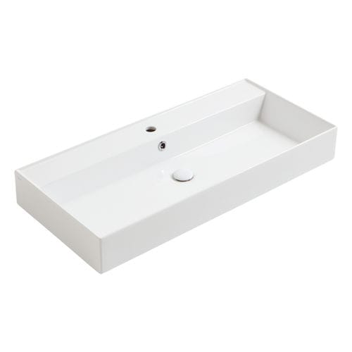 Vasque suspendue - AG 101 - SIMAS ACQUA SPACE - en céramique / avec mitigeur / rectangulaire