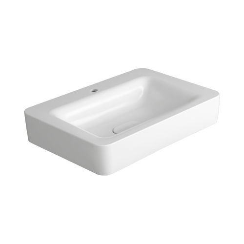 Vasque suspendue - HE 10 - SIMAS ACQUA SPACE - en céramique / rectangulaire / 1 trou