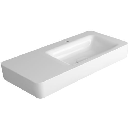 Vasque console - HE 12 - SIMAS ACQUA SPACE - en céramique / avec plan intégré / rectangulaire