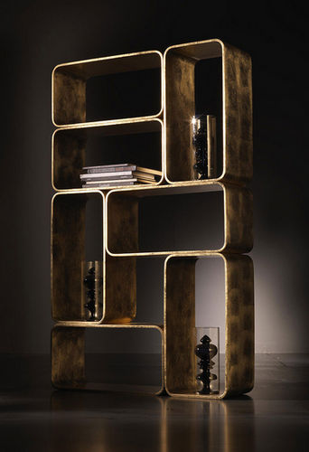 Bibliothèque modulable - ICE - KHAOS - contemporaine / en métal laqué