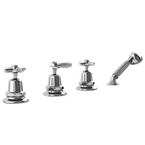 Mélangeur de douche - 3256TR308 - RUBINETTERIE STELLA - pour baignoire / à poser / en laiton chromé