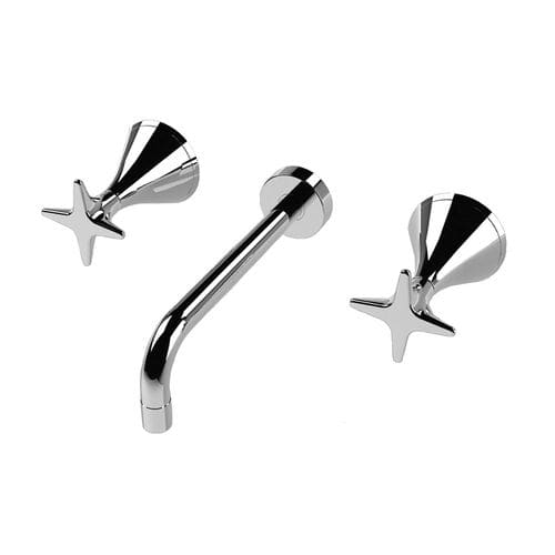 Mélangeur de vasque - 130 3863 - RUBINETTERIE STELLA - encastrable / en métal chromé / en bronze