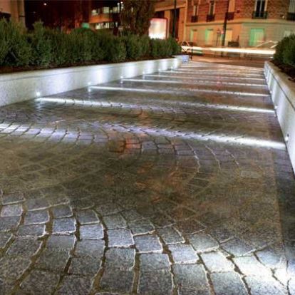 Spot de sol - X-UP 1 - FLUX Lighting - encastrable au sol / à LED / rond