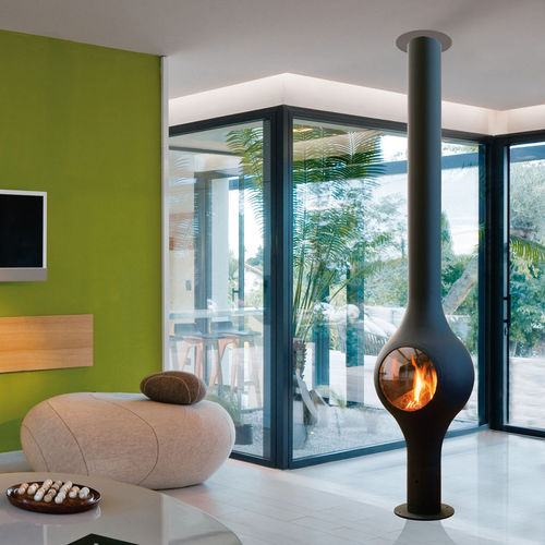Cheminée à gaz - BOAFOCUS - Focus Creation - sur pied / centrale / à foyer fermé