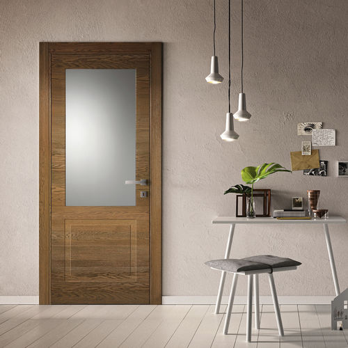 Porte d'intérieur - MIRAWOOD : 1B1V - GAROFOLI - en bois / battante / vitrée