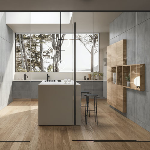 Cuisine contemporaine - CUCINA 3 - GAROFOLI - en bois / avec îlot / modulaire