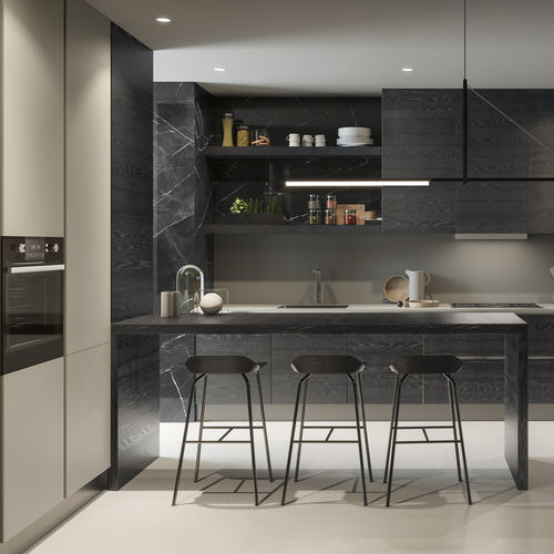 Cuisine contemporaine - CUCINA 1 - GAROFOLI - en bois / modulaire / sur mesure