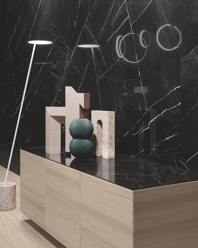 Panneau décoratif de revêtement - SMOOTH FULL-HEIGHT PANELLING MARBLE GLASS EFFECT - GAROFOLI - d'ameublement / mural / pour agencement intérieur