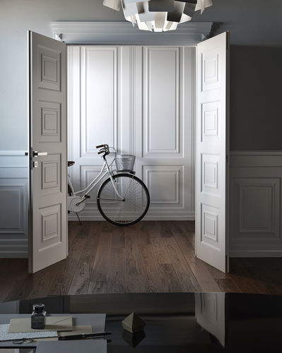 Porte d'intérieur - DOR&Egrave; QUADRU 4B - GAROFOLI - en bois / battante / classique
