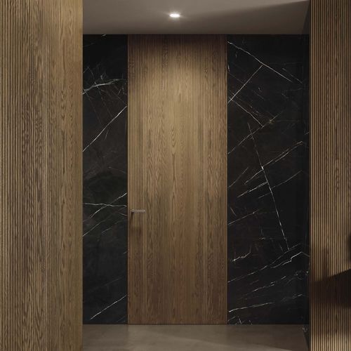 Porte d'intérieur -  ONDA  - GAROFOLI - en chêne / battante / contemporaine