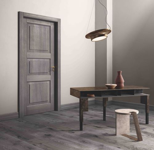 Porte d'intérieur - 110eLode 3B Stone Oak - GAROFOLI - en bois massif / battante / classique